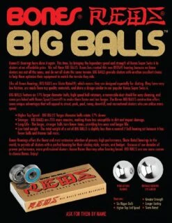 Bones® BIG BALLS™ REDS® Skateboard Bearings 8er Pack -Verkauf Von Surfausrüstung Bones R BIG BALLS TM REDS R 3