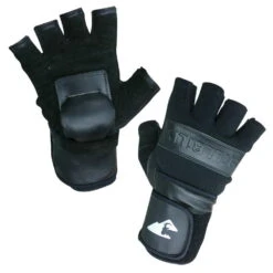 MBS HILLBILLY Wrist Guard Gloves - Black - Half Finger